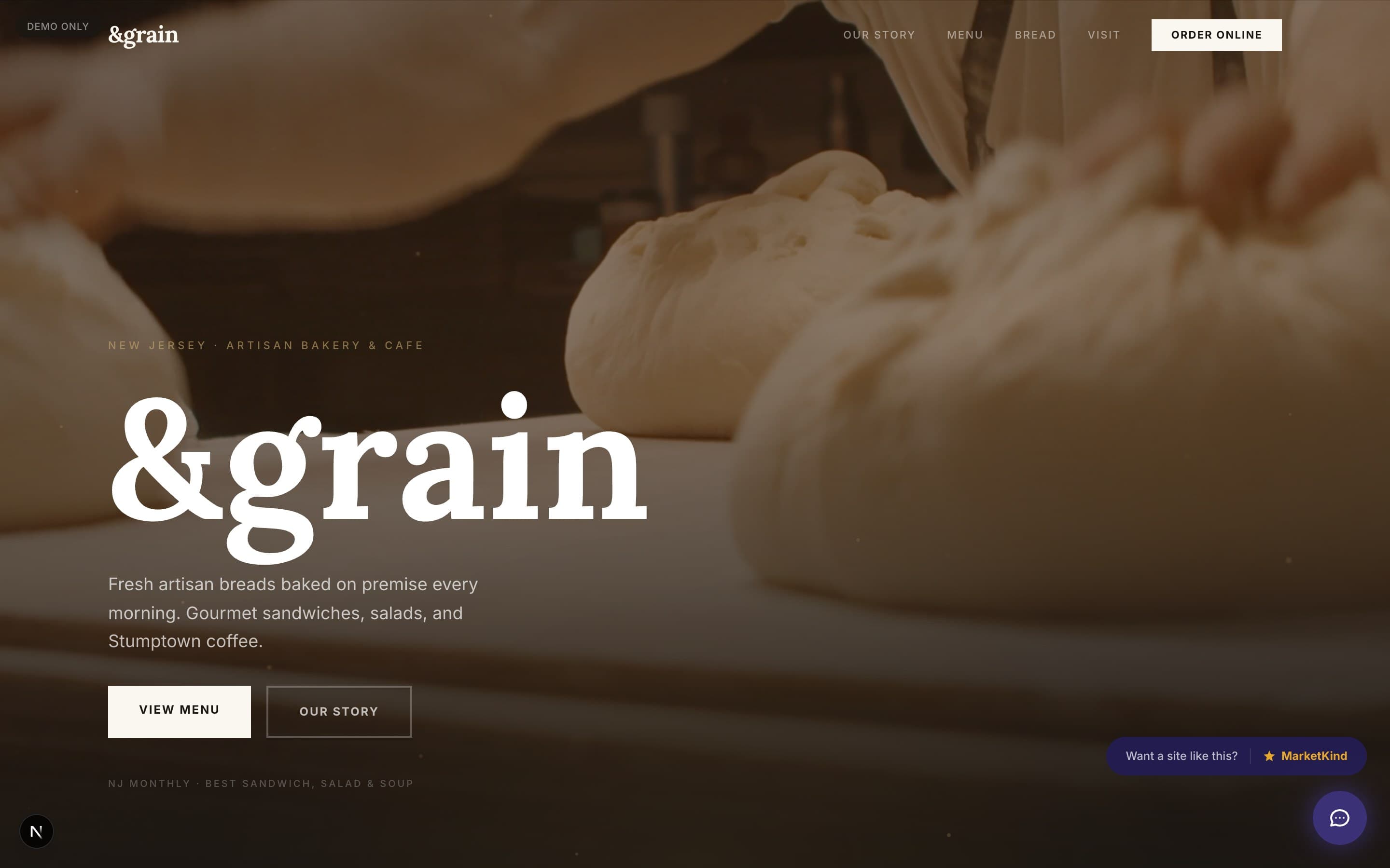 &grain website demo